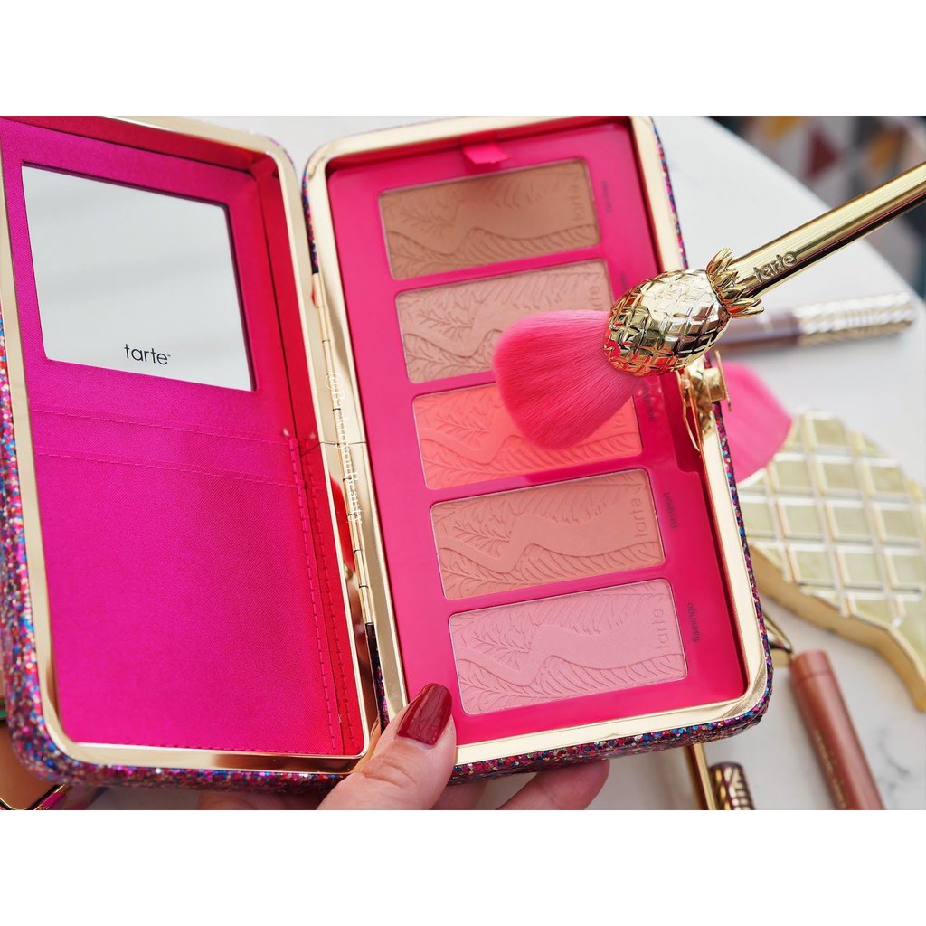 Bảng Phấn Má- Tarte Life Of The Party Clay Blush Palette &amp; Clutch 4,5g x 5 Ô