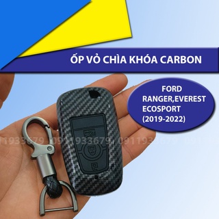 🔥hcm- ốp chìa khóa carbon xe ford ranger, everest, ecosport 2019-2022 ,chìa thông minh