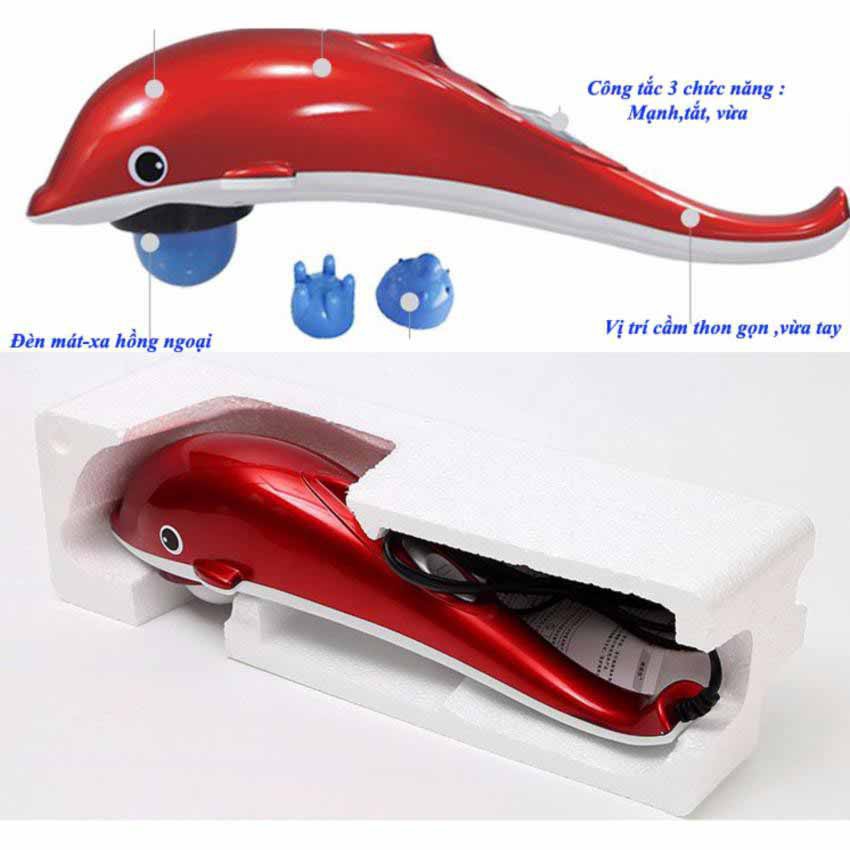 [SẢN PHẨM CHẤT LƯỢNG] Máy Massage Cá Heo Dolphin PL-608A + Tặng Đầu Massage