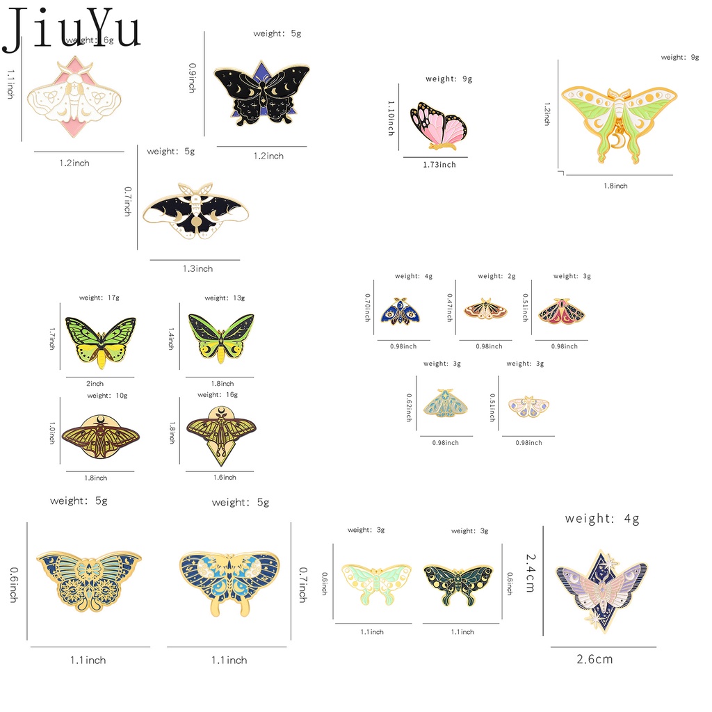 Ghim Cài Áo Hình Bướm Hoạt Hình Nhiều Màu Sắc Bằng Kim Loại