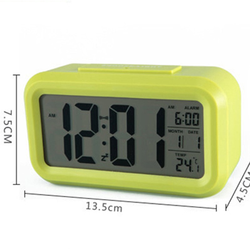 Đồng hồ báo thức điện tử LED kỹ thuật số với nhiệt kế lịch