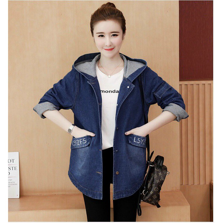 Áo Khoác Jean Thêu Chữ Có Nón, Giá Tốt Nhất, Áo Khoác Jean Nữ, Áo Khoác Nữ | BigBuy360 - bigbuy360.vn