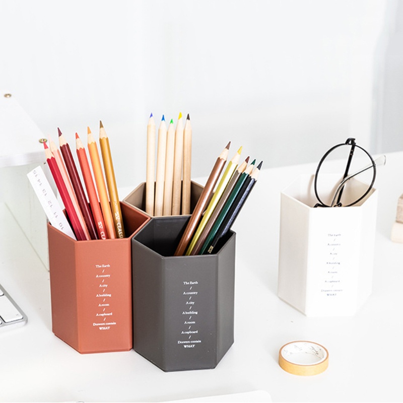 Giá Đỡ Bút Bằng Kim Loại Hình Lục Giác Đa Năng