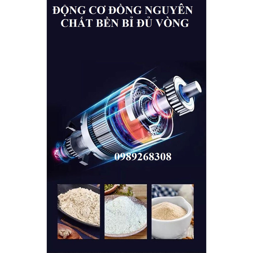 Máy xay sinh tố đá công nghiệp dung tích 5L 2800W-Cam kết động cơ đồng nguyên chất đủ vòng