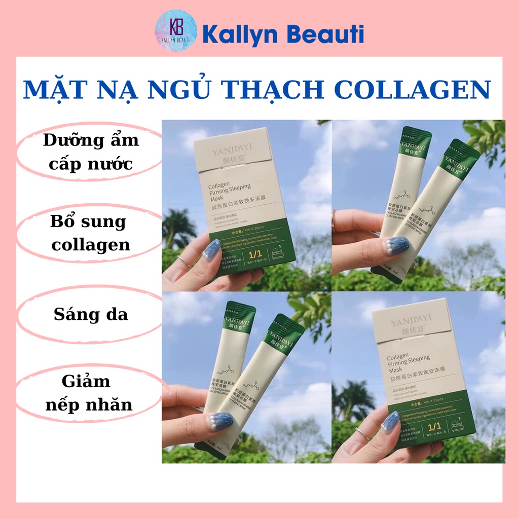 Hộp 20 gói mặt nạ ngủ thạch Collagen Firming Sleepping Mask giúp nâng cơ mặt