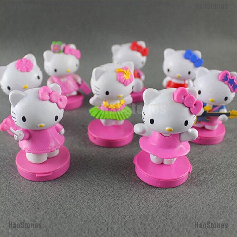 Set 8 Mô Hình Đồ Chơi Nhân Vật Hoạt Hình Hello Kitty