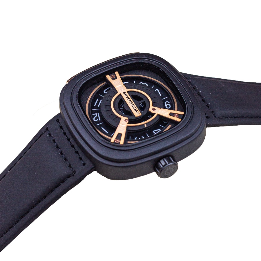 Đồng hồ cơ Sevenfriday Classic màu Đen ánh Vàng thời trang dành cho Nam
