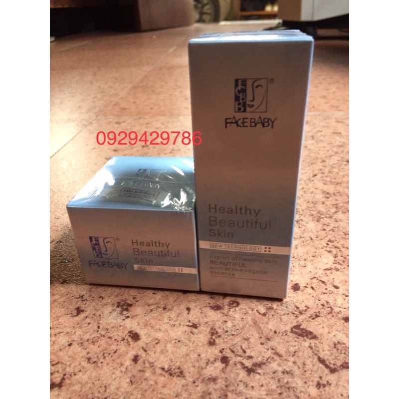 Face Baby xanh ❤️FREESHIP❤️ Set 2 serum+kem đêm mờ thâm nám trắng da