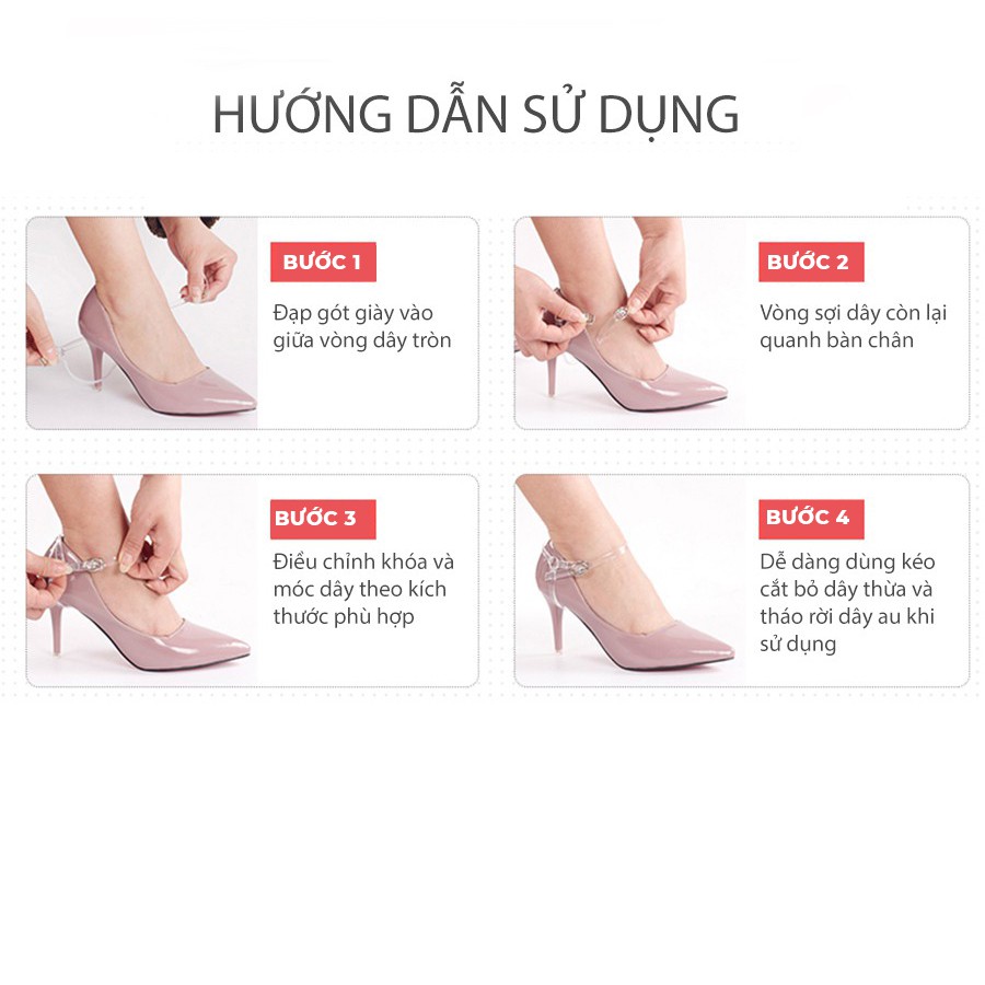 Dây Đai Giày - Chống tụt giày - Không Bị Nhấc Gót Chân