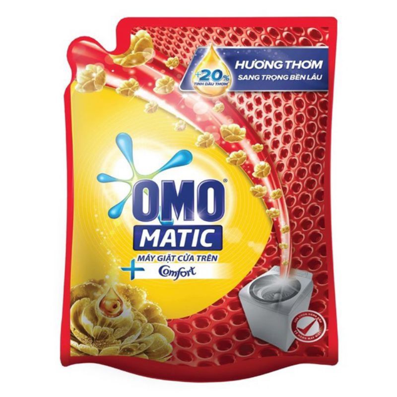 Nước giặt omo túi 2,2kg cửa trên hương comfor