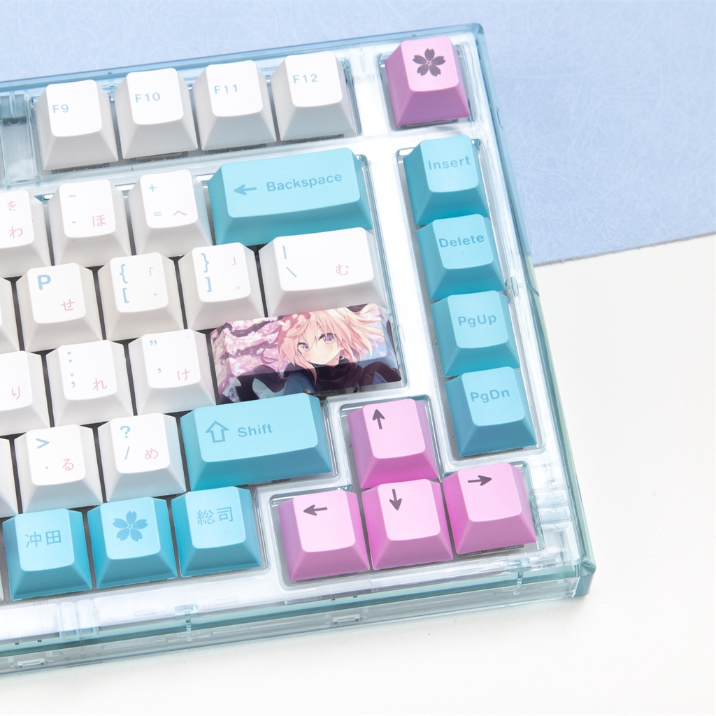 Fate/Grand Order Cherry Profile Keycap 5side dye sublimation,Alter keycaps Okita Souji