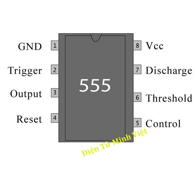 Ic dao động tạo xung NE555 SMD