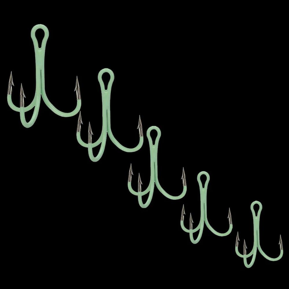 Set 2 Móc Câu Cá Phát Quang Chuyên Dụng# 4# 6# 8# 10# Set 10 Lưỡi Câu Cá Bằng Thép Cacbon Dạ Quang