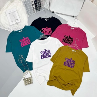 Áo phông nữ 2023 - áo cotton thêu chữ nổi cabe trẻ trung caovanshop