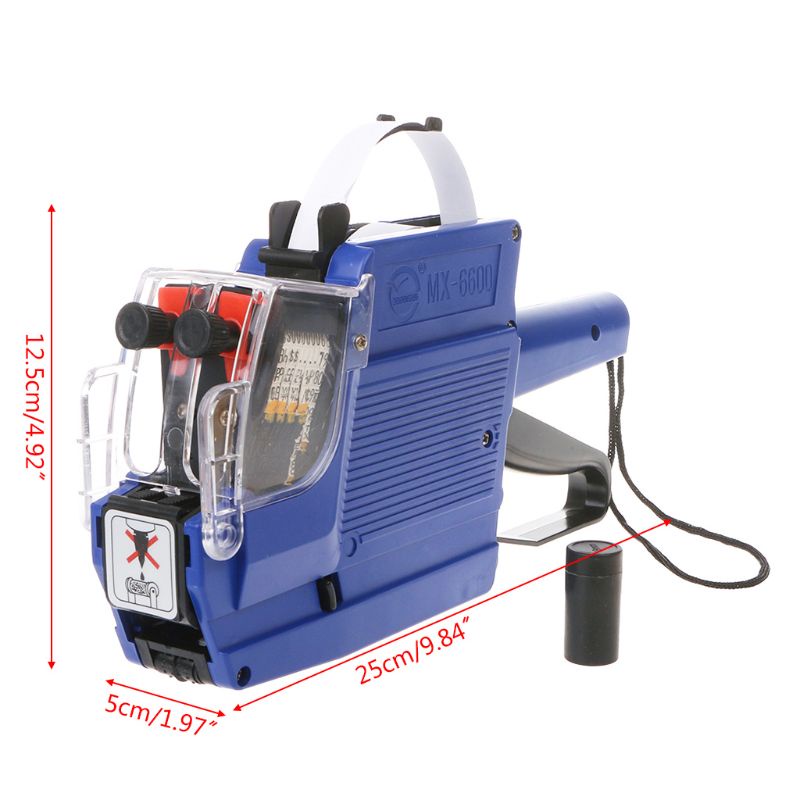 Dụng Cụ Dán Nhãn 10 Chữ Số MX-6600 2 Dòng Kèm Con Lăn Mực