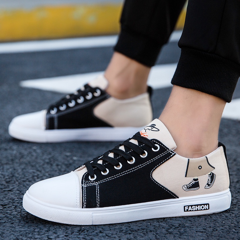 Giày Vải Nam Giày Sneaker Nam G05 In Hình Độc Lạ Phong Cách Thời Trang Hip Hop Cho Học Sinh Sinh Viên A1