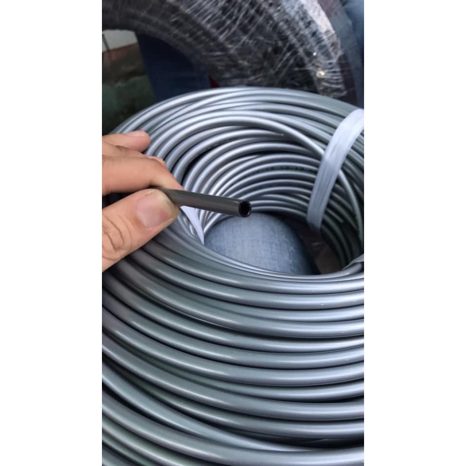Cuộn 200m Ống LDPE 5X7mm BẠC 2 LỚP, ĐEN, PVC dùng trong hệ thống tưới cây tự động.