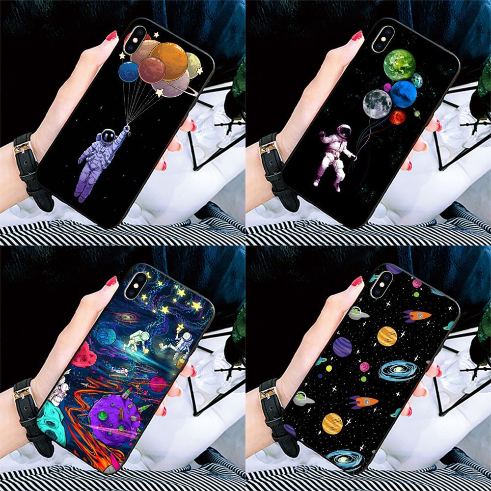 Silicone Case Xiaomi Mi MAX 3 8 9 SE 9T Lite Mix 2S Pro Space Astronaut Cover