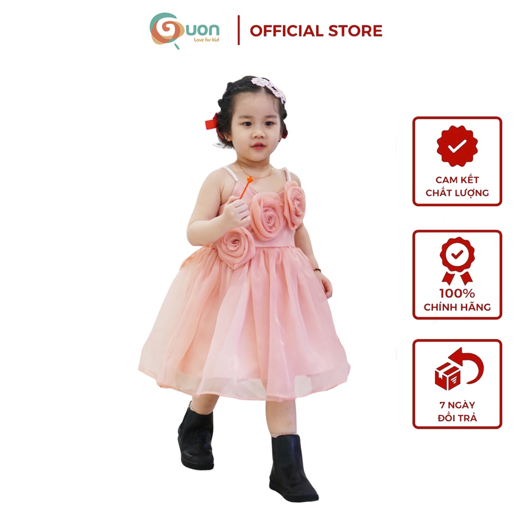 Đầm công chúa bé gái từ 8-25kg vải voan cao cấp Khả Hân Nhí - GUON