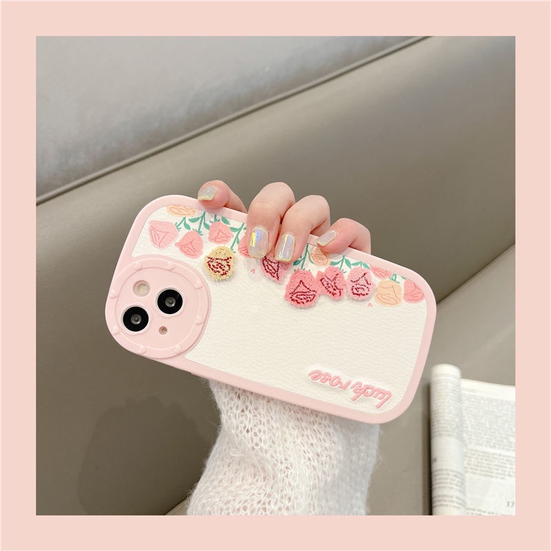 Ốp Điện Thoại Thêu Hình Hoa Tulip Cho iphone 12 13 11 Pro Max X Xs Max Xr Yih8