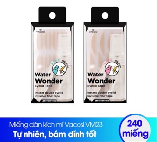 Miếng dán kích mí Vacosi Water Wonder Eyelid Tape 240pcs VM23