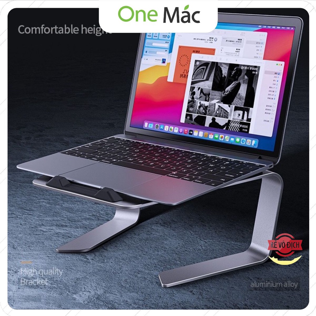 Kệ Giá Đỡ Laptop Macbook 11'-15.6' inch Nhôm Cao Cấp, 2 Tầng Chắc Chắn Mã P49