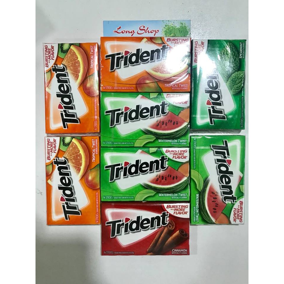 Kẹo cao su Mỹ Trident 19k/ vỉ 14 miếng