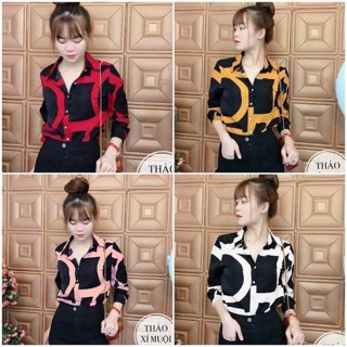 Áo sơmi hoạ tiết (combo 2 áo Hương Tràm)