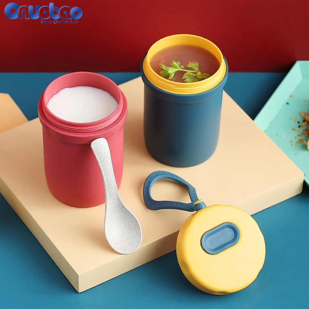 Cốc đựng súp ONUOBAO làm từ nhựa 300ml có thể sử dụng trong lò vi sóng