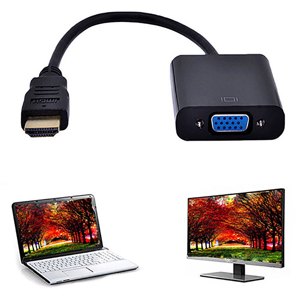 Dây Cáp Chuyển Đổi 1080p Hdmi Sang Vga Chuyên Dụng Cho Pc Laptop Hdtv