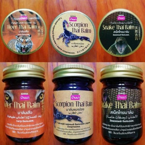 Dầu cù là BANNA Thái Lan. Tiger Thai Balm/ Snake Thai Balm/ Scorpion Thai Balm