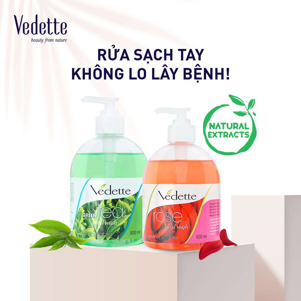 🥦 NƯỚC RỬA TAY TRÀ XANH 500ml DẠNG CHAI VEDETTE - KHÁNG KHUẨN VÀ DƯỠNG ẨM - TPM276 | BigBuy360 - bigbuy360.vn