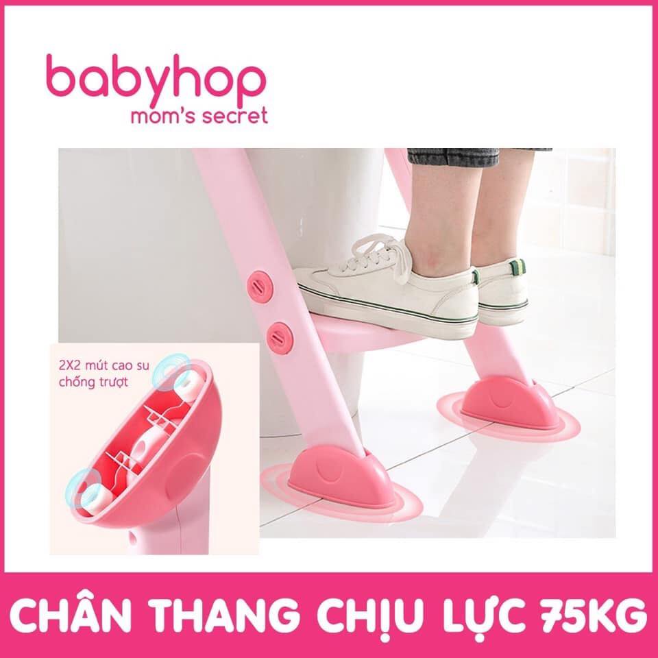 Combo Bệ thu nhỏ bồn cầu Babyhop thiết kế cầu thang và vòi nước rửa tay nối dài cho bé giúp bé vệ sinh độc lập