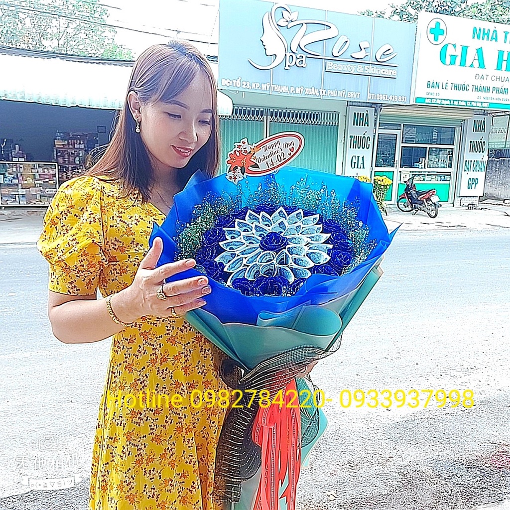 Bó hoa tiền 5K Linh Xù Shop HT09 quà lưu niệm, kỷ niệm, sinh nhật