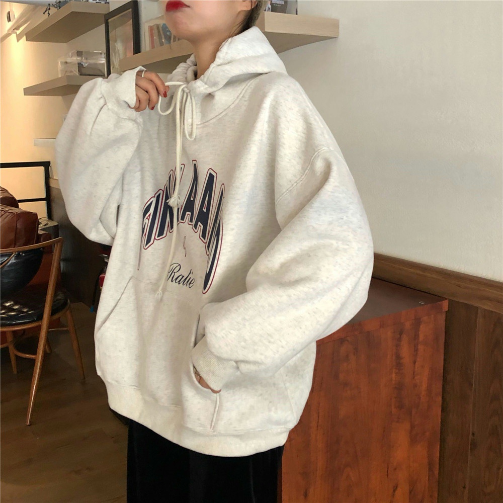 SUXI Áo Hoodie Dáng Rộng Thời Trang Mùa Thu Hàn Quốc Dành Cho Nữ