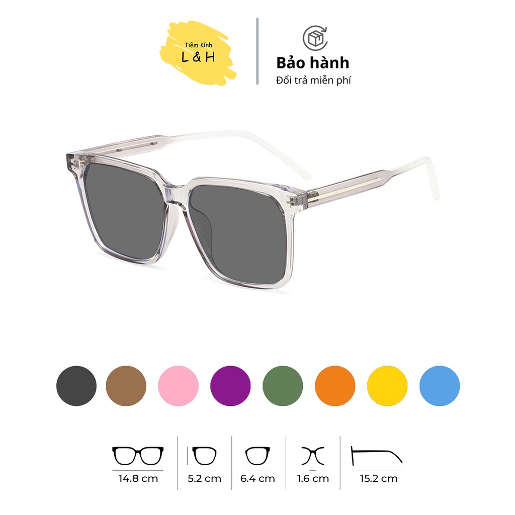 Kính Râm Chống UV 827 Gọng Trong Suốt Dành Cho Nam Nữ [KHÔNG CẬN - CÓ CẬN]