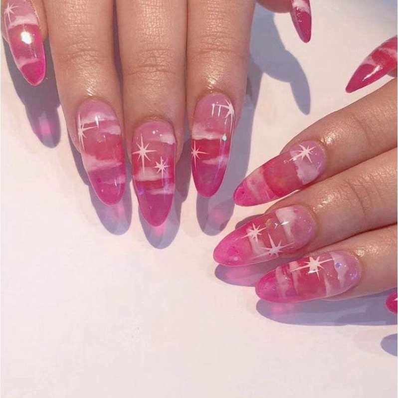 💅 Móng úp thiết kế mẫu đám mây - Làm móng giả theo yêu cầu