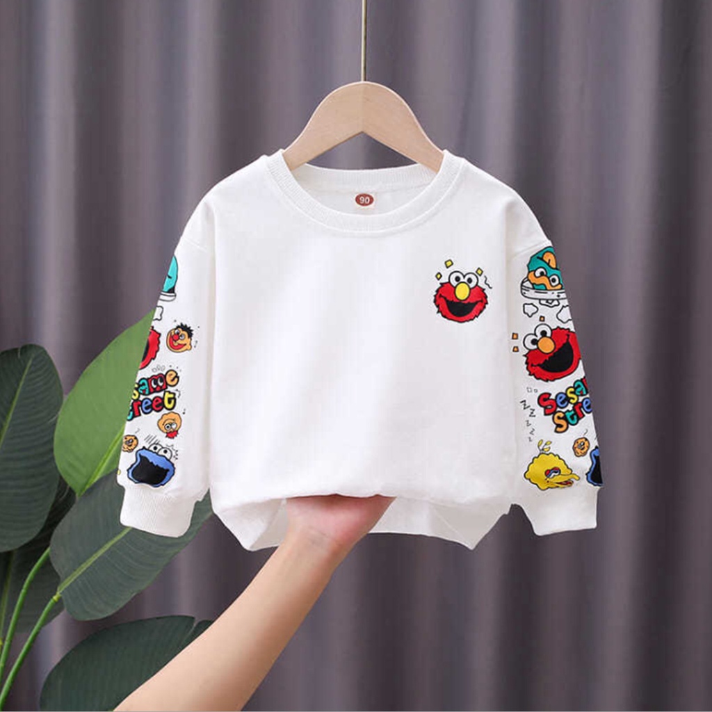 Áo tay dài phong cách hàn quốc cho bé, Áo da cá quảng châu tay dài in hình ngộ nghĩnh cho bé 10-20kg