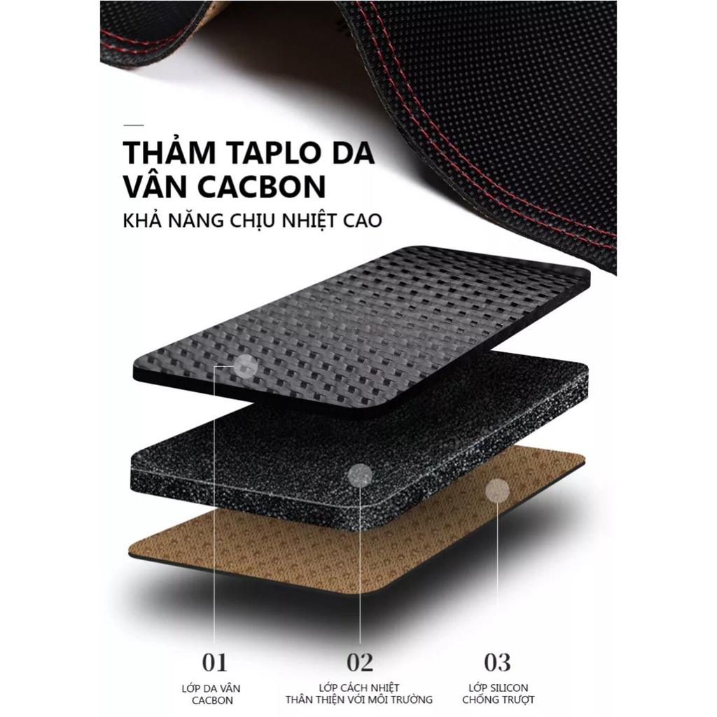 Thảm phủ taplo xe Kia SOLUTO 2019 - 2023 cao cấp, chống nóng ô tô hiệu quả