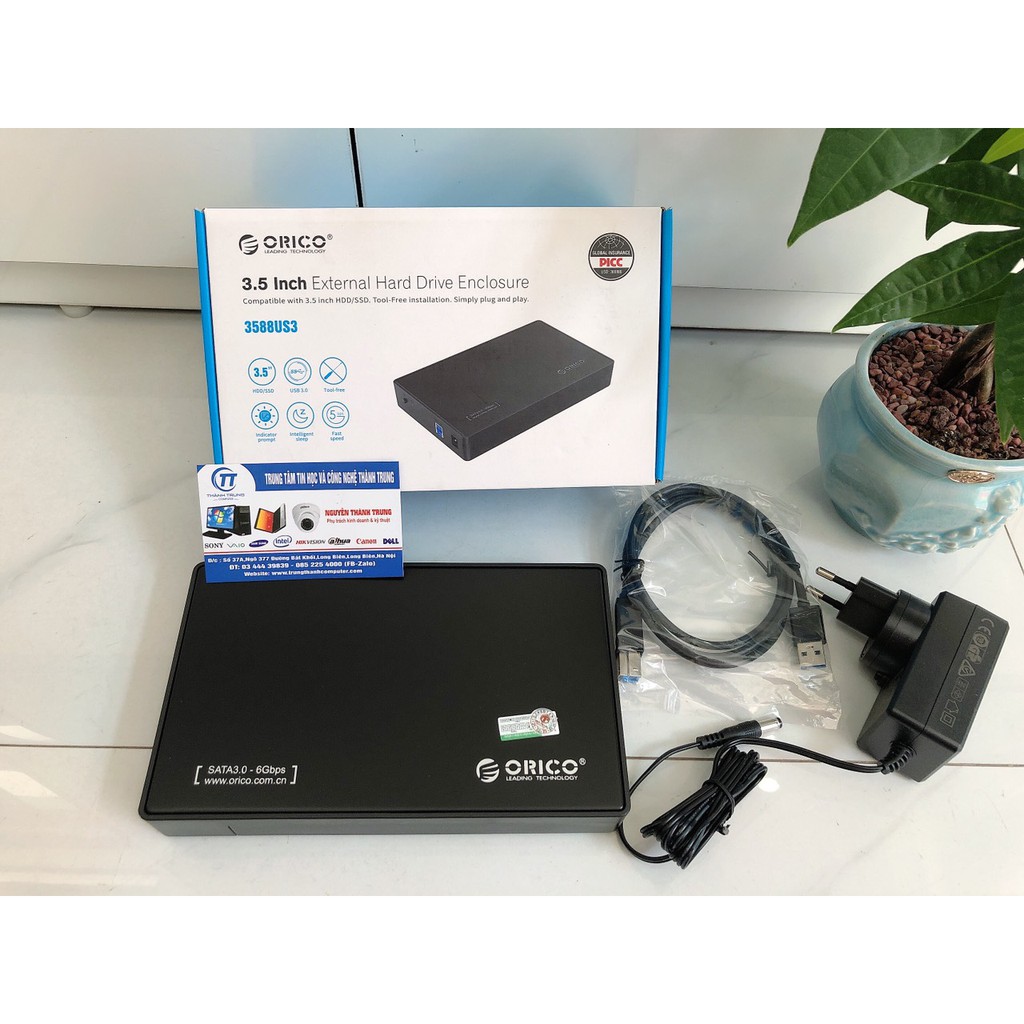 Box Ổ Cứng HDD 3.5/2.5 inch SATA USB 3.0 Orico 3588US3 - Bảo Hành 12 Tháng