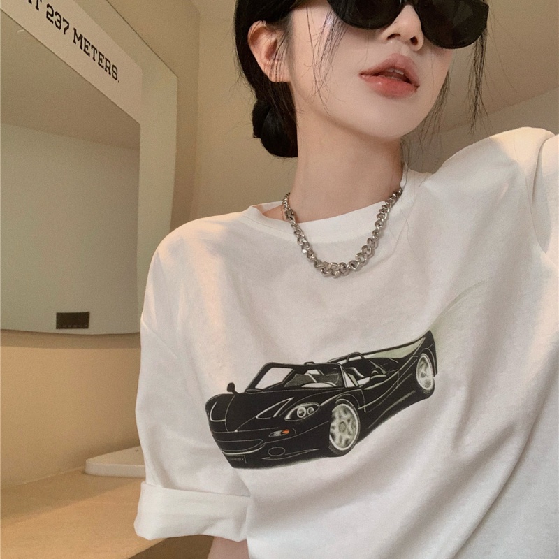 NRVP Áo Thun Cotton Tay Ngắn Cổ Tròn Màu Trơn Thời Trang Dành Cho Nữ