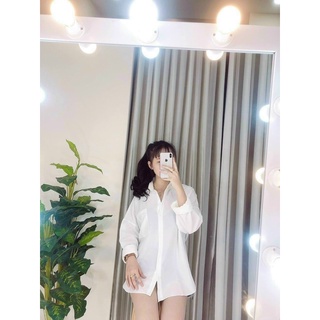 Sơ mi trắng bigsize có túi