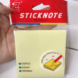 Lốc 12 xấp Giấy Note Vàng 3x3