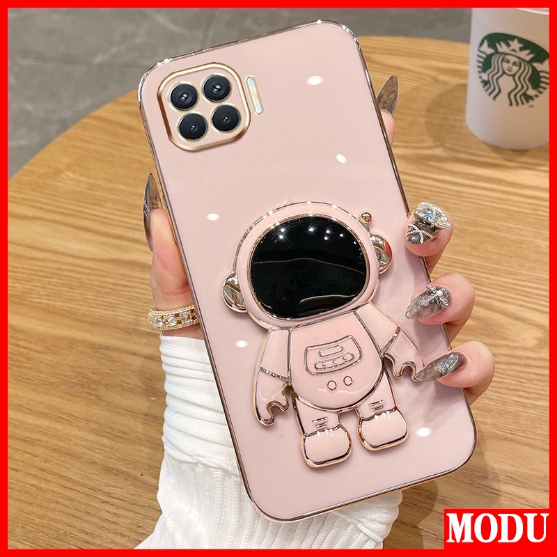 Ốp Điện Thoại Màu Macaron Có Giá Đỡ Cao Cấp Cho OPPO A73 2020 F17 A93 2020 Reno 4F F17 Pro Reno 4 Lite