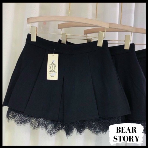 CHÂN VÁY NỮ PHỐI REN - Chân váy chữ A kiểu - CV0047 | bear.story
