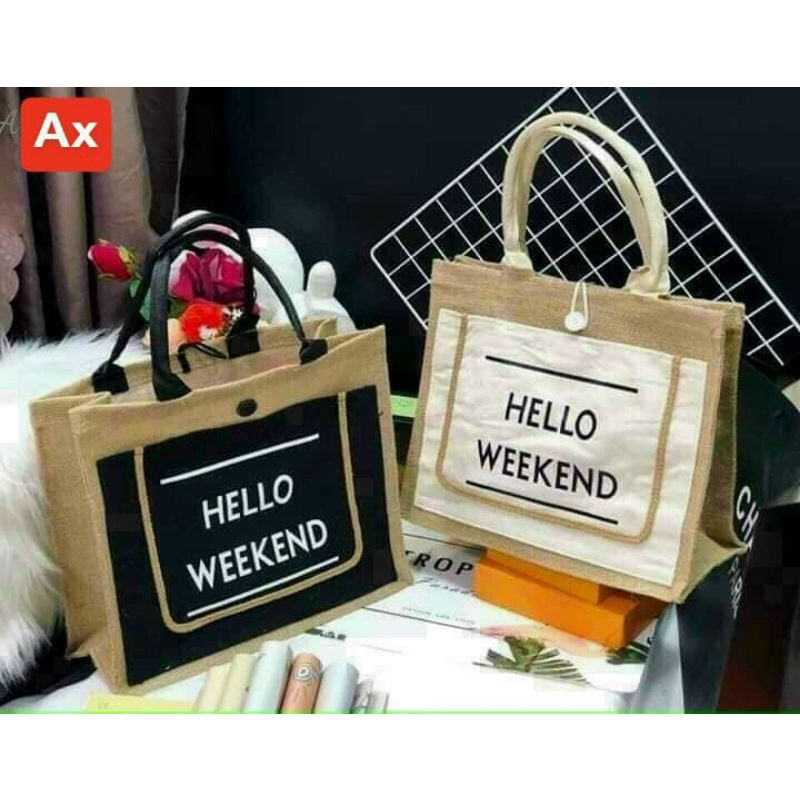 Túi Cói Đi Biển - Túi Đi Du Lịch HELLO WEEKEND Hottrend