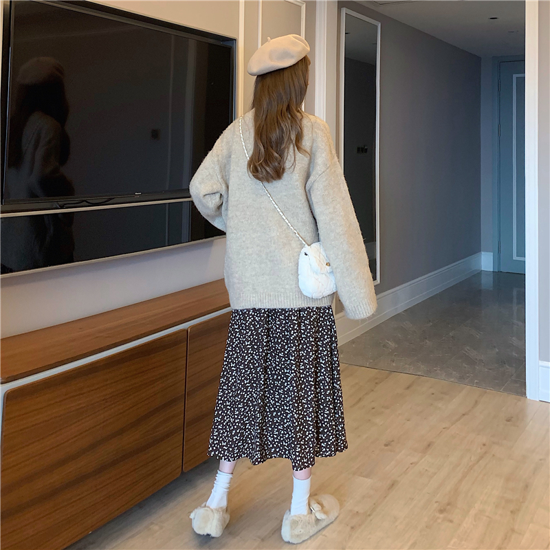 [Mã FAGREEN55 giảm tới 30K đơn 99K] Xiaozhainv Chân váy midi lưng cao họa tiết hoa thời trang xinh xắn cho nữ | BigBuy360 - bigbuy360.vn
