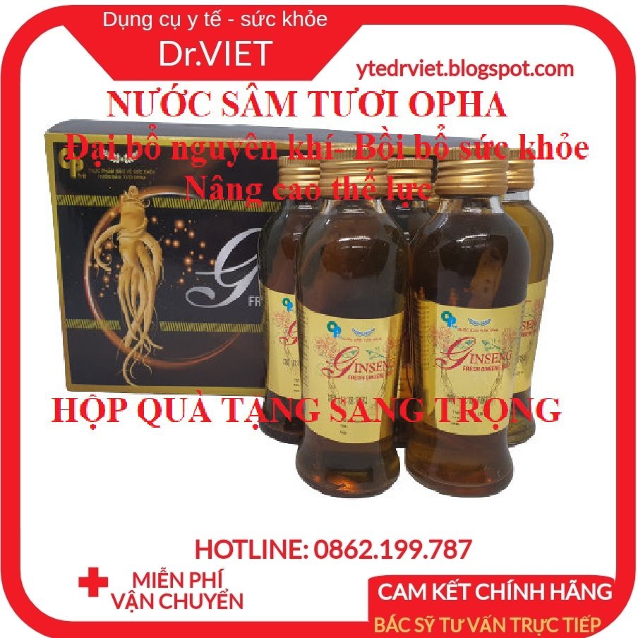 NƯỚC CỦ NHÂN SÂM TƯƠI OPHA- Bồi bổ sức khoẻ, tăng cường sinh lý, làm đẹp da, giữ vóc dáng, nâng cao thể lực, cường dương