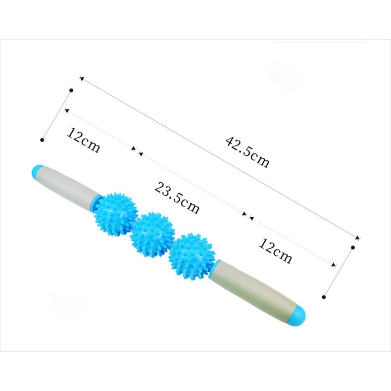 Dụng Cụ Thanh Lăn Massage Cơ Bắp 3 Bóng Roller Stick ANFIT Giúp Thư Giãn Hiệu Quả