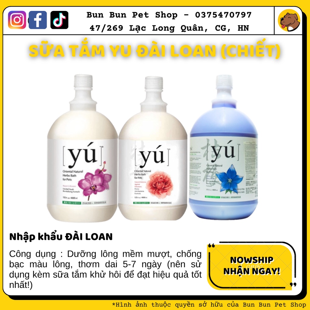 Sữa tắm Yu nước hoa Đài Loan can 4L